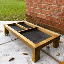 Wooden Ground Bird Feeder