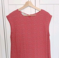 Hobbs London Dress Women's UK 14 Red Sleeveless A-Line 