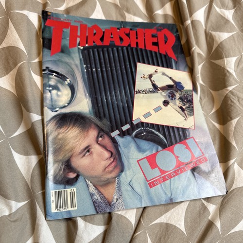 Vtg 1980s thrasher skateboard - thrasher,