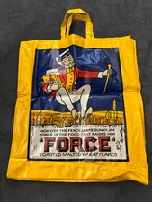 Vintage Force Cereal Bag Yellow PVC Shopping Classic Tote Bag (Free P+P)