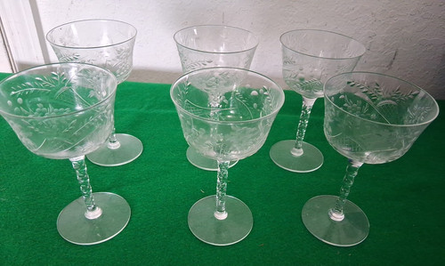 Etched floral optic - etched, coupe