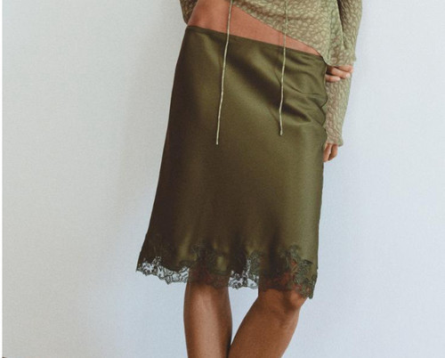 Zara satin lace midi - zara,