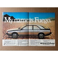 RENAULT FUEGO GTX POSTER SIZED original press advert from 1978 (folded with stap