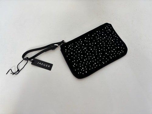 Jaeger black studded wristlet - black,