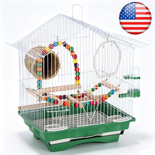 Small metal bird - metal, cage