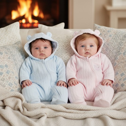 Baby boy girl - pram, suit