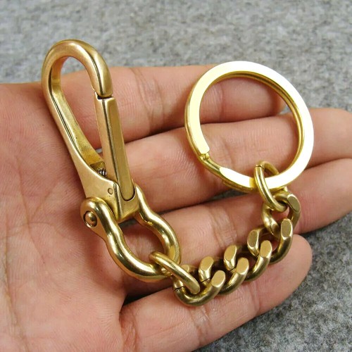 Brass key chain keyring - key,