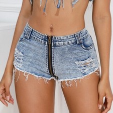 Women Ripped Denim Shorts Sexy