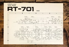 Pioneer RT-701 Reel to Reel Fold Out Schematic *Original*