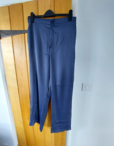 Uniqlo blue satin dress - blue,