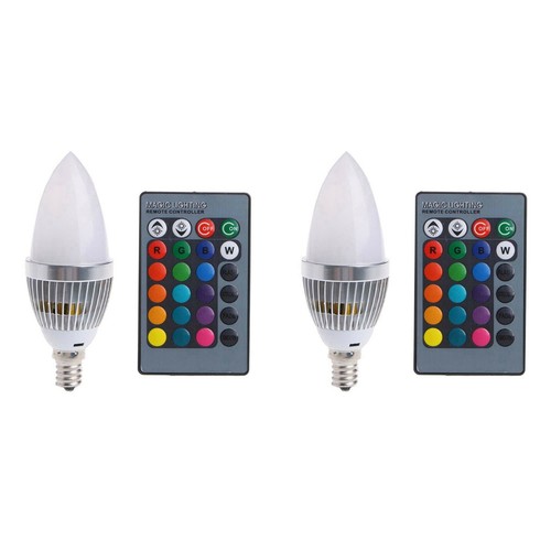 E14 rgb led change - 2x, 3w