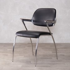 RETRO BLACK UPHOLSTERED CHAIR