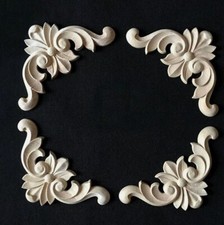 4 X Wooden Carved Corner Onlay