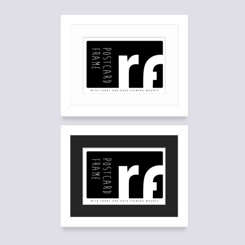 Postcard frame with rear - frame, (with