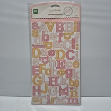 Making Memories "Ella" Animal Crackers Alphabet Chipboard Die Cut Stickers