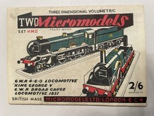 2 MICROMODELS GWR KING GEORGE V LOCO & GWR BROAD GAUGE LOCO 1851 SEALED PACK