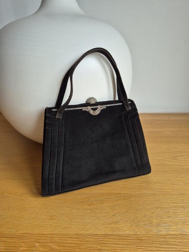 Antique art deco black - black, velvet