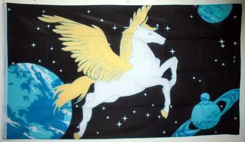 Pegasus flag 3 winged - pegasus, 3'