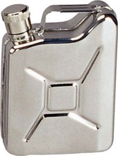 Stainless Steel Mini Jerry Gas Can Flask Liquid Fluid 6 oz.