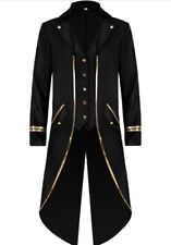 TSIRNK Steampunk Fancy Dress Costume Men Gothic Medieval Tailcoat Small