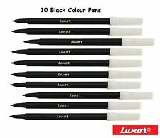 LUXOR Washable Water Colour Felt Tip Fibre BLACK Pens - Choose Pack Size