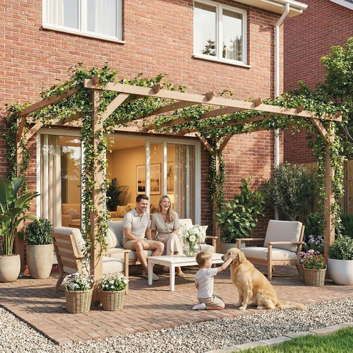 Wooden pergola garden - pergola,,