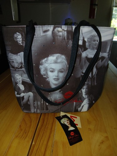 Marilyn monroe collage tote - marilyn,