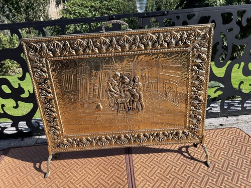 Brass fireguard fire - brass,