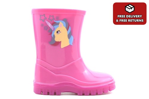 Girls waterproof wellington - girls,