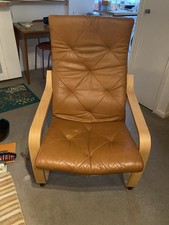 IKEA Poang Tan Genuine Leather