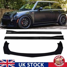 For Mini Cooper S R58 R57 Gloss Front Bumper Lip Splitter+Side Skirt Body Kit UO