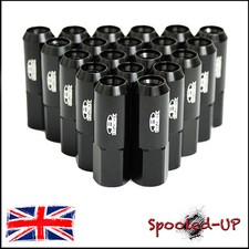 BLACK BLOX FORGED ALUMINIUM EXTENDED WHEEL NUTS 60MM M12x1.5 fits TOYOTA