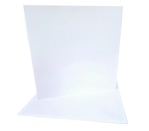8 white blank cards - x,