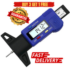 Digital Tyre Depth Gauge Tread Checker LCD Tool For Motorbike Car Van Bike Blue