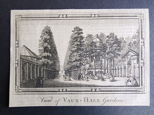 Antique 1770 print vauxhall - antique,