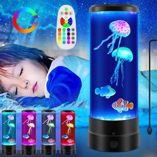 Jellyfish Lava Lamp Jellyfish Aquarium Night Light Remote Control  Mood Lamp