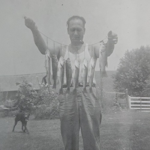 Vintage photo snapshot of - b&w,