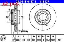 X2 PCS FRONT BRAKE DISC ROTOS