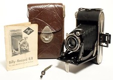 Art Deco Kodak Six 20 Folding Camera + Case + Instructions - C:1930's.