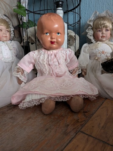 Antique pottery head - pottery, doll