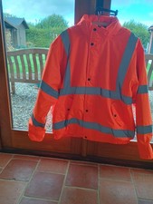 Arco High Visibility Safety Bomber Style Orange Jacket 2XL Not Worn But  Marks
