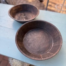 Rustic Wooden Parat Bowl  Fruit Bread Bowl Centrepiece Bowl approx 26CM