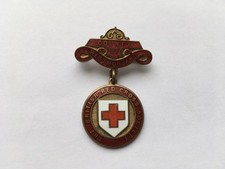 C1930s THE BRITISH RED CROSS SOCIETY COUNTY OF WESTMORLAND ENAMEL PIN BADGE