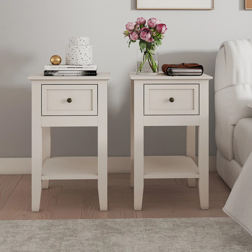 Pair one drawer bedside - pair,