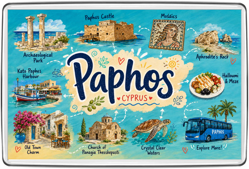 Paphos cyprus fridge magnet - paphos,