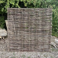 Hazel Hurdle Fence Panel Capped x 3 B-Stock 6ft x 6ft Size