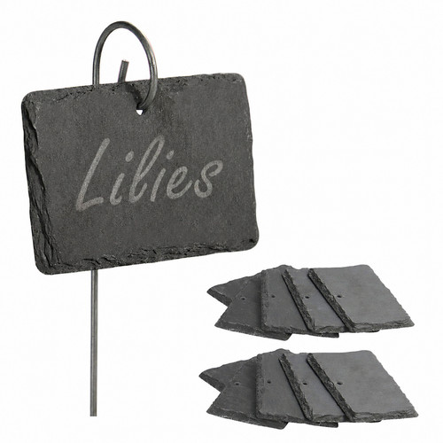 Plant labels slate garden - slate,