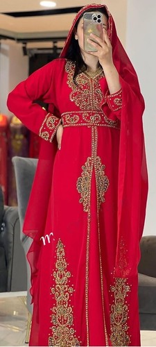 Red women long gown farasha - long,