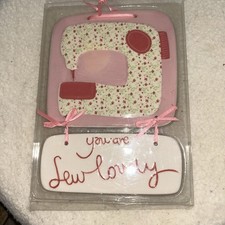 Ceramic Sign Sewing Machine And Plaque In Package