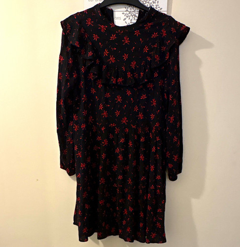 Zara black red floral - zara,